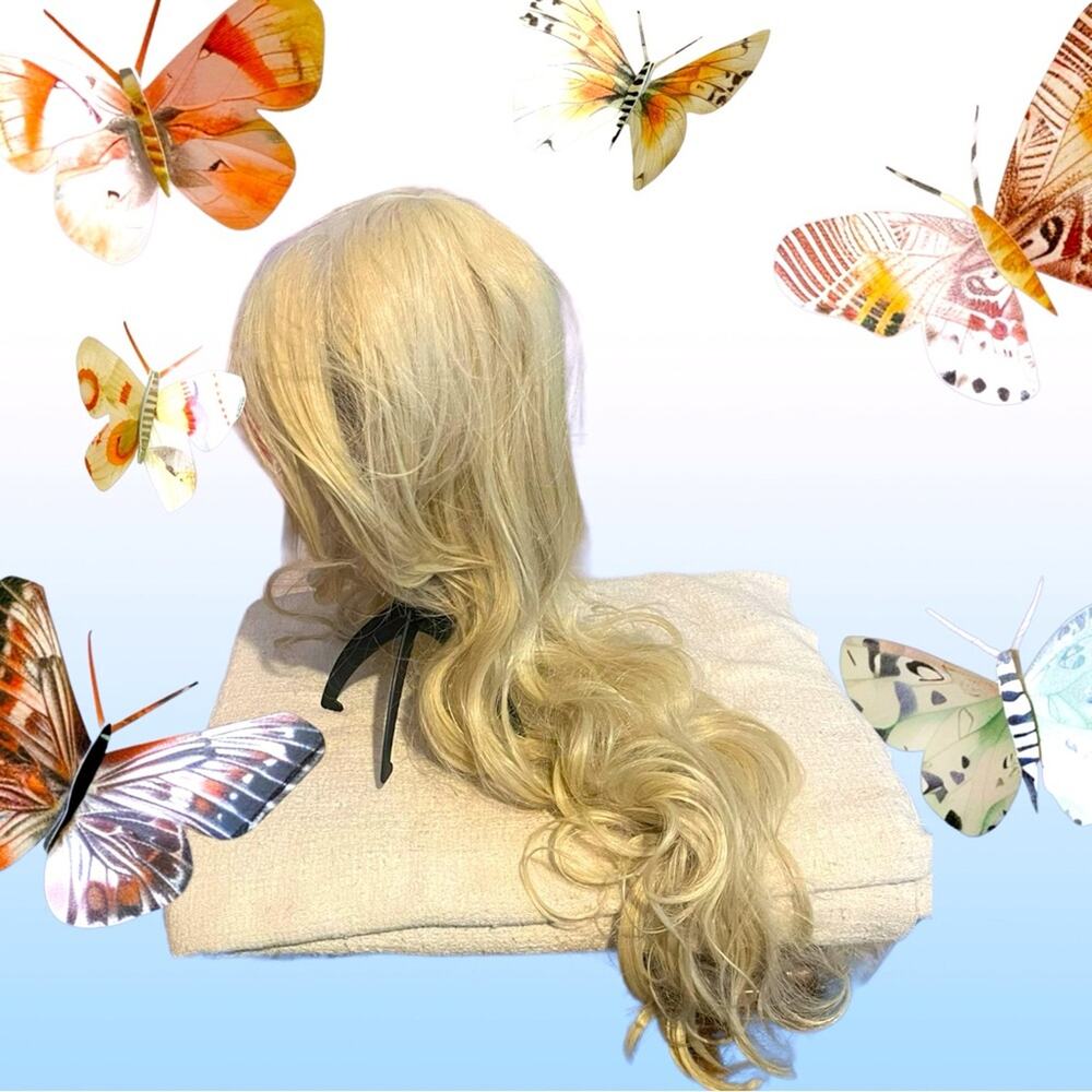 Blonde Long Flowing Loose Curls Wig, Over 30” long from the Crown New